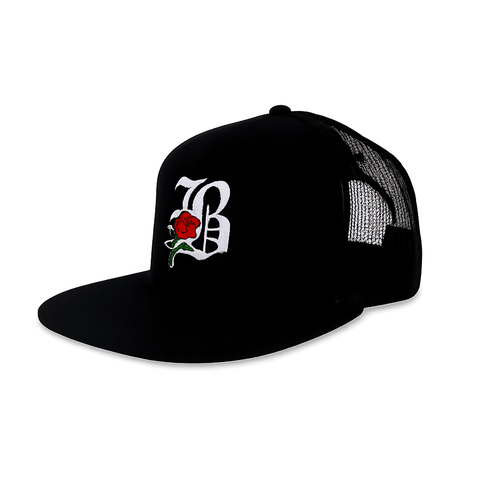 B-Rose Trucker — Black, alternate view