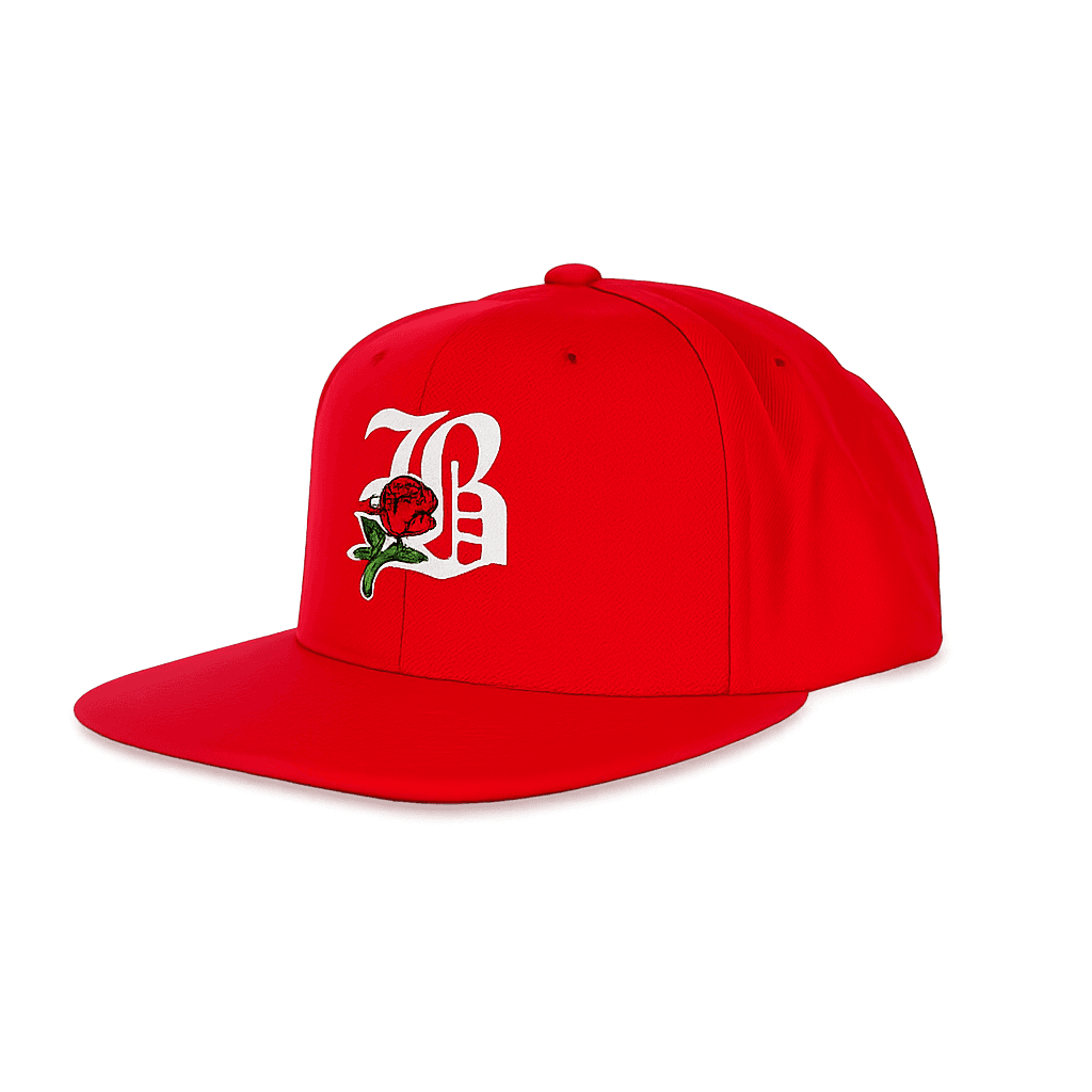 B-Rose Snapback — Red, alternate view